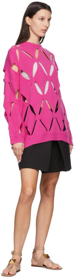 Valentino Garavani Taupe One Stud Flat Sandals - Picture 4