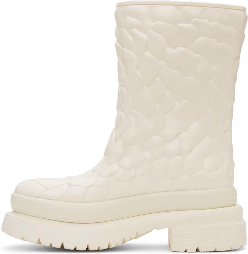 Valentino Garavani White 03 Rose Edition Atelier Mid-Calf Boots