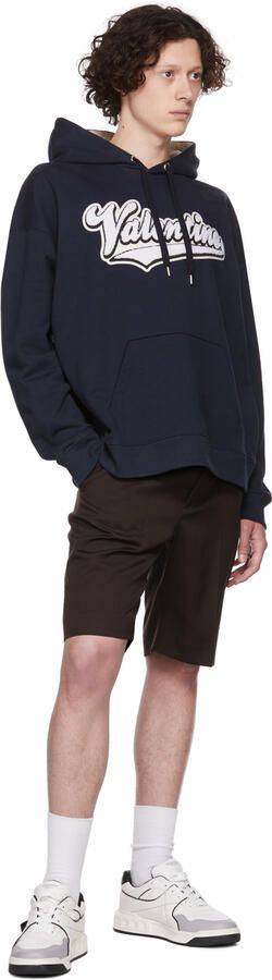 Valentino Garavani White & Black One Stud Sneakers - Picture 4