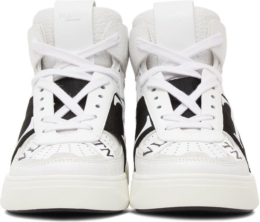 Valentino Garavani White & Black 'VL7N' Mid-Top Sneakers - Picture 2
