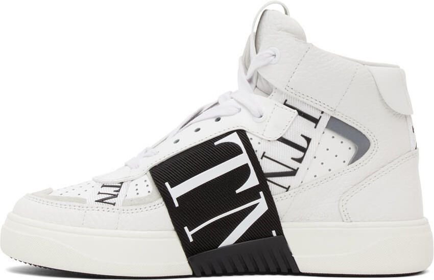 Valentino Garavani White & Black 'VL7N' Mid-Top Sneakers - Picture 4