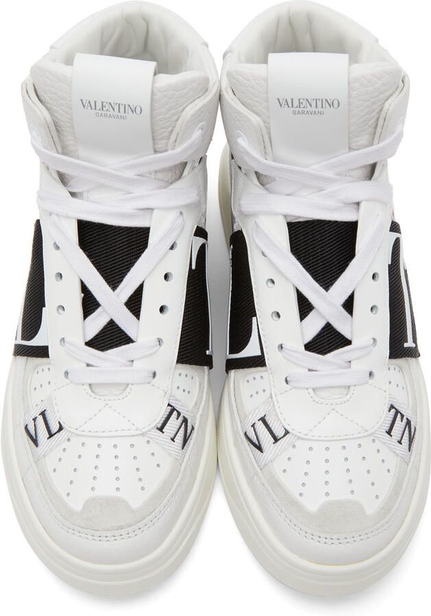 Valentino Garavani White & Black 'VL7N' Mid-Top Sneakers - Picture 3