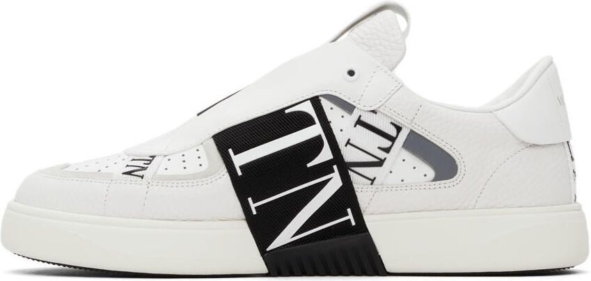 Valentino Garavani White & Black 'VLTN' Low-Top Sneakers - Picture 4
