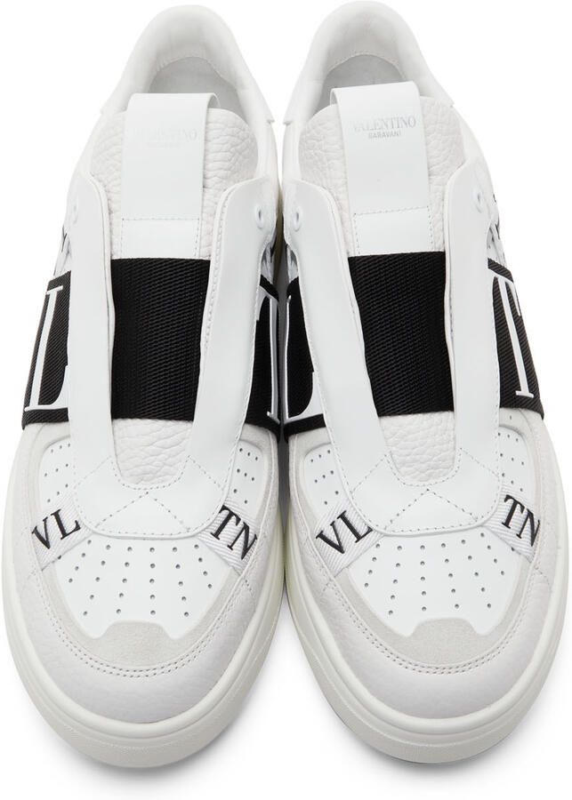 Valentino Garavani White & Black 'VLTN' Low-Top Sneakers