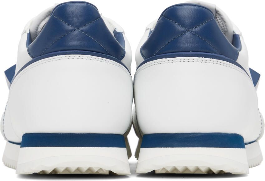 Valentino Garavani White & Blue Stud Around Sneakers