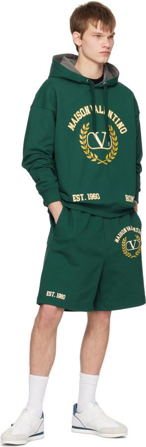 Valentino Garavani White & Blue Stud Around Sneakers - Picture 4