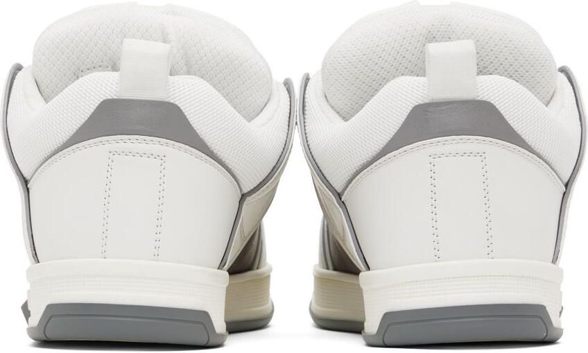 Valentino Garavani White & Burgundy Open Skate Low-Top Sneakers