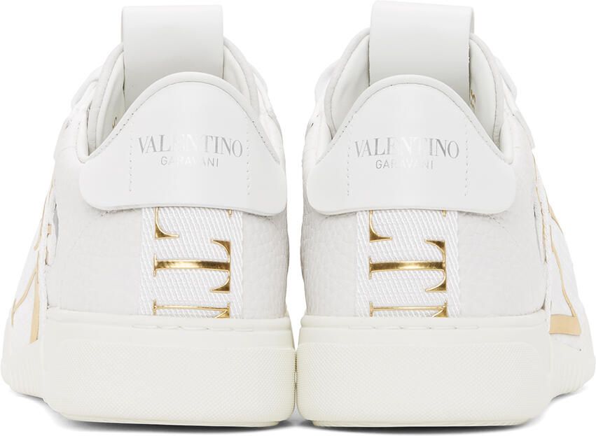 Valentino Garavani White & Gold 'VL7N' Sneakers - Picture 2