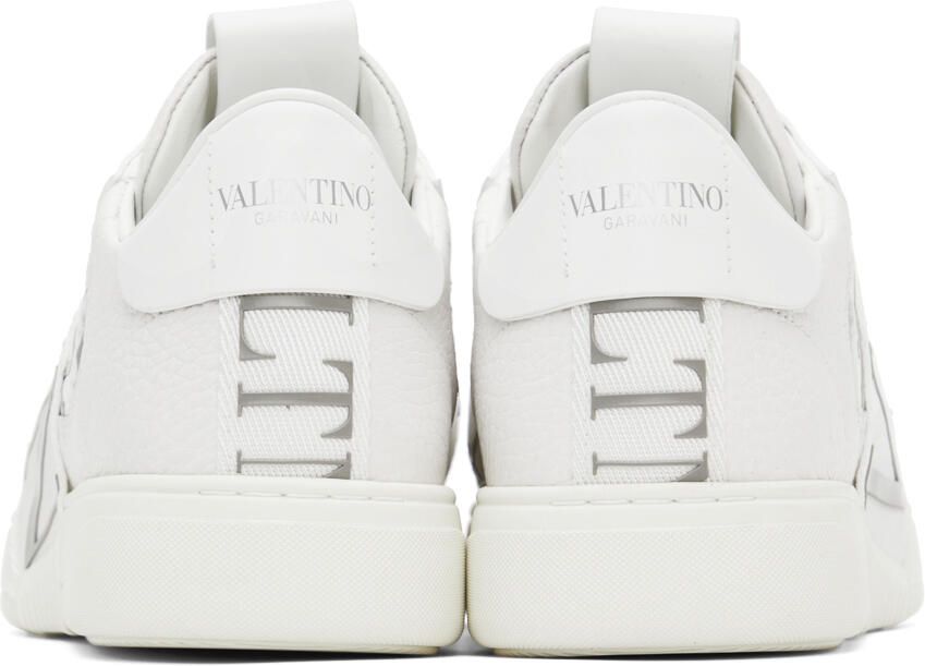 Valentino Garavani White & Gray VL7N Low-Top Sneakers
