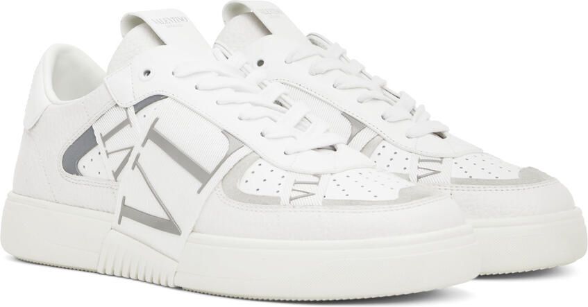 Valentino Garavani White & Gray VL7N Low-Top Sneakers - Picture 2