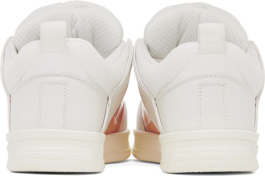 Valentino Garavani White & Pink Open Skate Sneakers