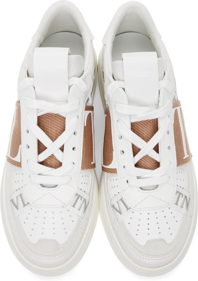 Valentino Garavani White & Pink 'VL7N' Sneakers