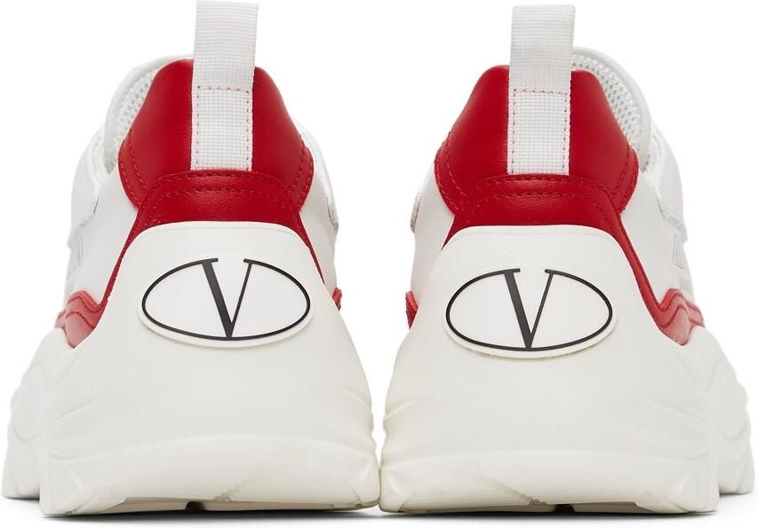 Valentino Garavani White & Red Gumboy Sneakers - Picture 2