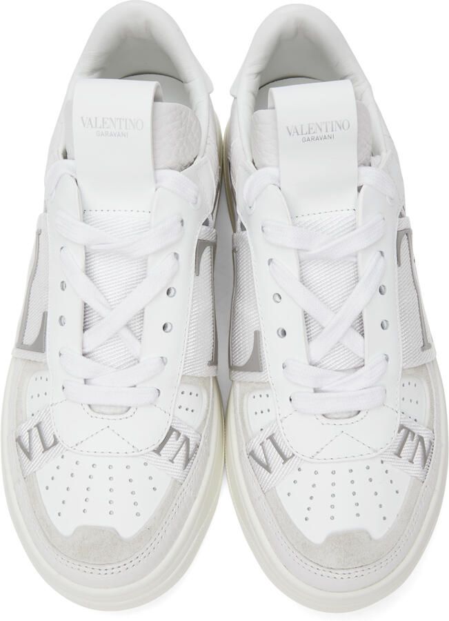 Valentino Garavani White & Silver 'VL7N' Low-Top Sneakers - Picture 2