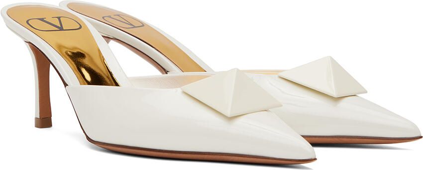 Valentino Garavani White One Stud Heels - Picture 2