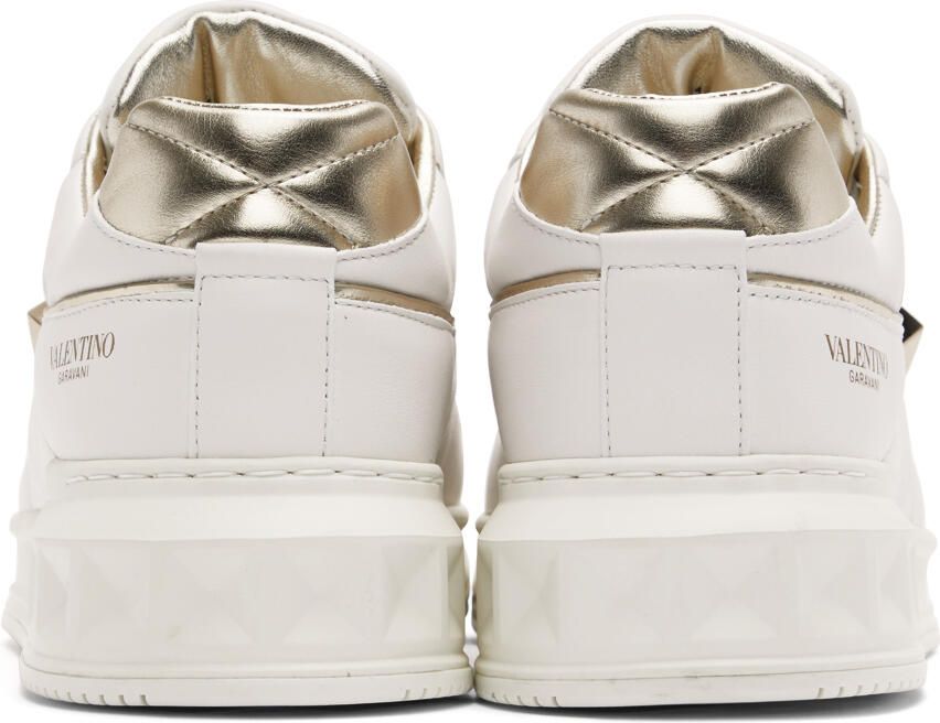 Valentino Garavani White One Stud Low-Top Sneakers - Picture 5