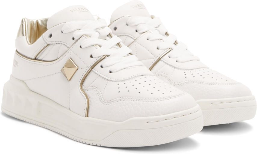 Valentino Garavani White One Stud Low-Top Sneakers