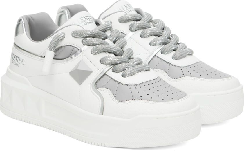 Valentino Garavani White One Stud Low-Top Sneakers - Picture 2