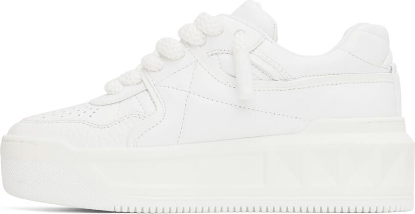 Valentino Garavani White One Stud Sneakers - Picture 3