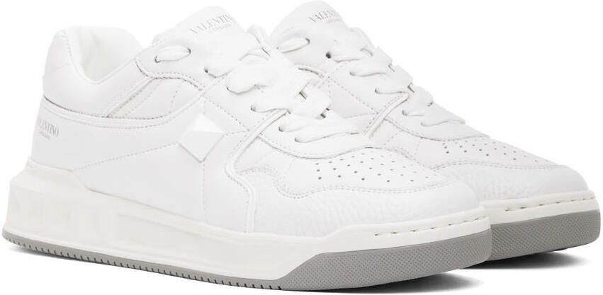 Valentino Garavani White One Stud Sneakers - Picture 2