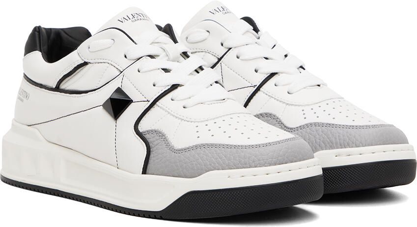 Valentino Garavani White One Stud Sneakers - Picture 2