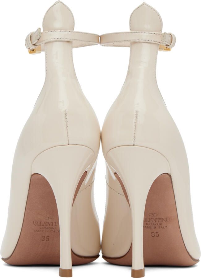 Valentino Garavani White Tan-Go Heels - Picture 3
