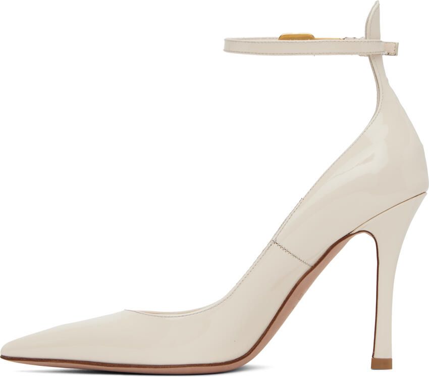 Valentino Garavani White Tan-Go Heels - Picture 2
