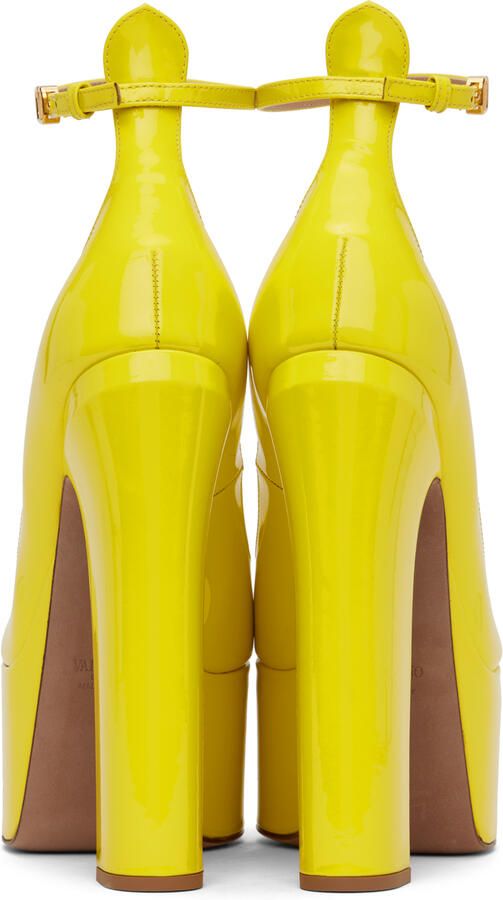 Valentino Garavani Yellow Tan-Go Platform Heels - Picture 3
