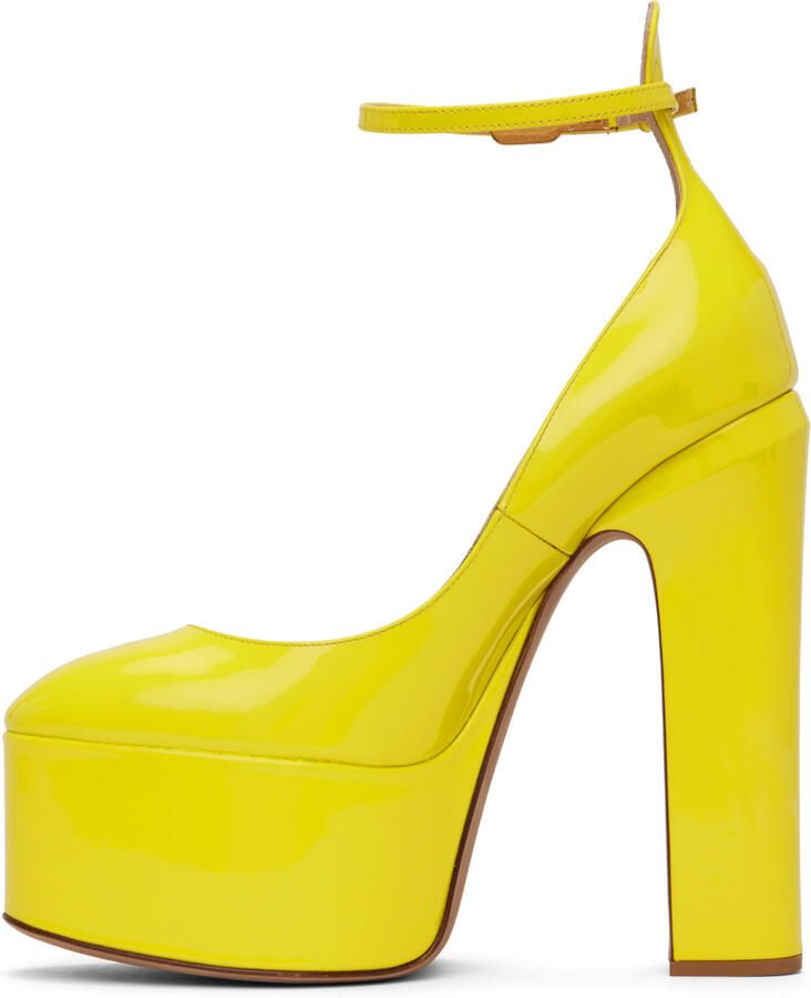 Valentino Garavani Yellow Tan-Go Platform Heels