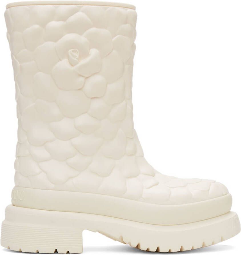 Valentino Garavani White 03 Rose Edition Atelier Mid-Calf Boots - Picture 5