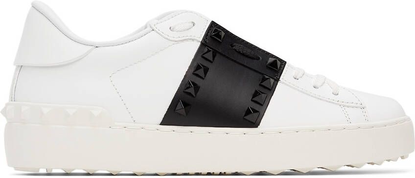 Valentino Garavani White & Black '11' Rockstud Untitled Sneakers - Picture 5