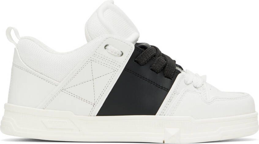 Valentino Garavani White & Black Open Skate Sneakers