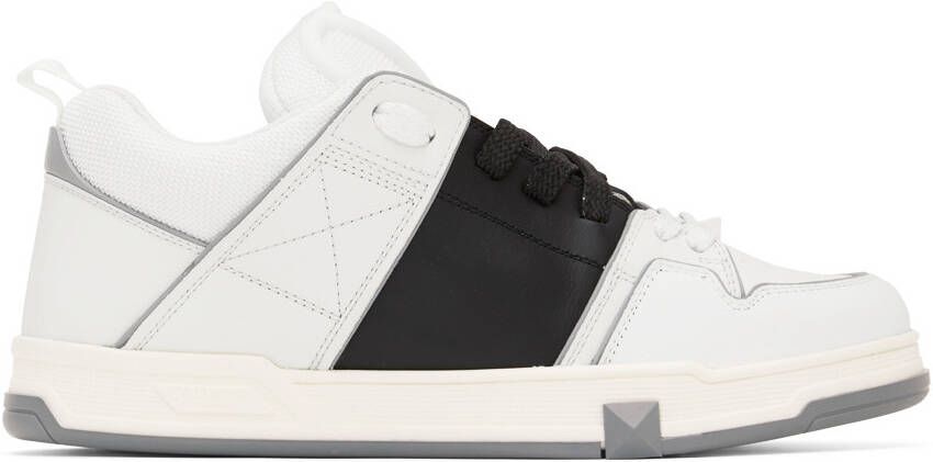 Valentino Garavani White & Black Open Skate Sneakers - Picture 5