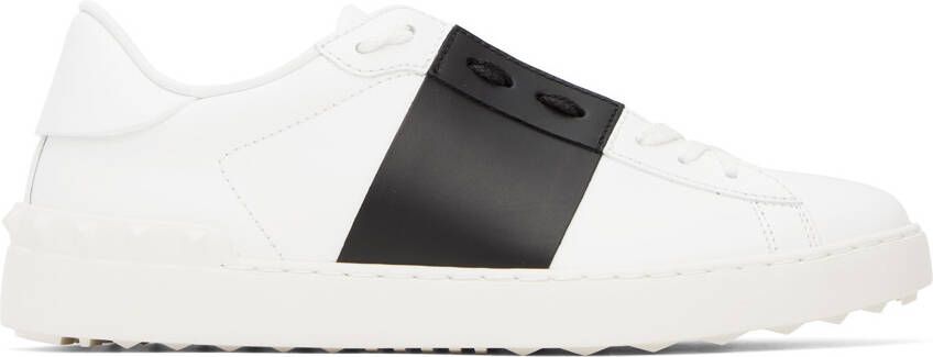 Valentino Garavani White & Black Open Sneakers - Picture 5