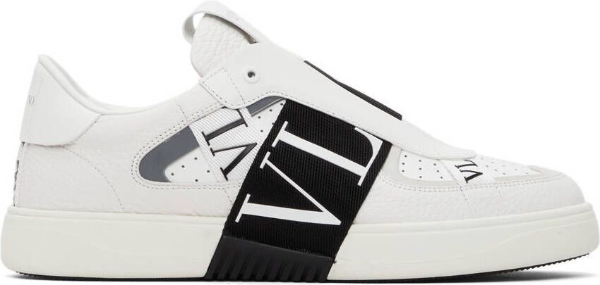 Valentino Garavani White & Black 'VLTN' Low-Top Sneakers - Picture 5