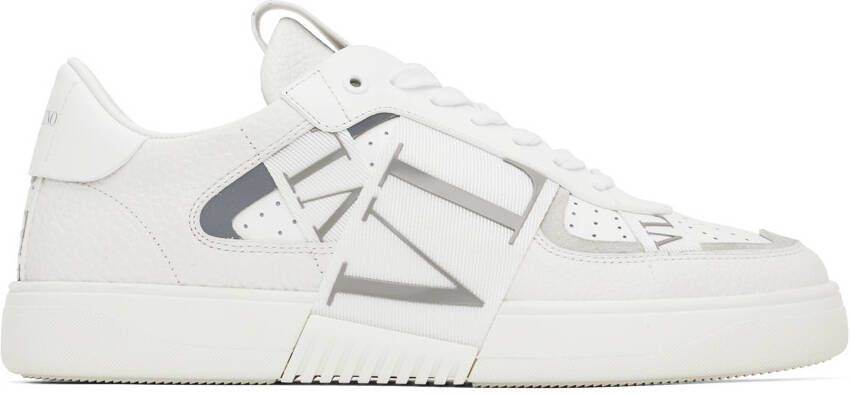Valentino Garavani White & Gray VL7N Low-Top Sneakers - Picture 5