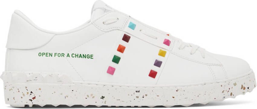 Valentino Garavani White & Multicolor Open For A Change Sneakers