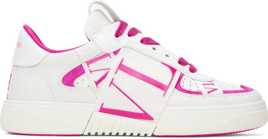 Valentino Garavani White & Pink VL7N Sneakers