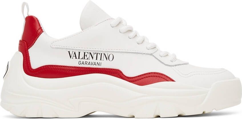 Valentino Garavani White & Red Gumboy Sneakers - Picture 5