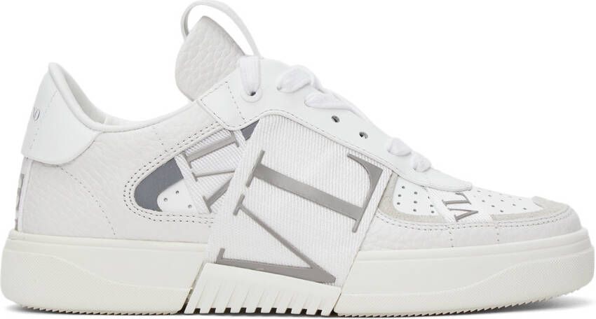 Valentino Garavani White & Silver 'VL7N' Low-Top Sneakers - Picture 5