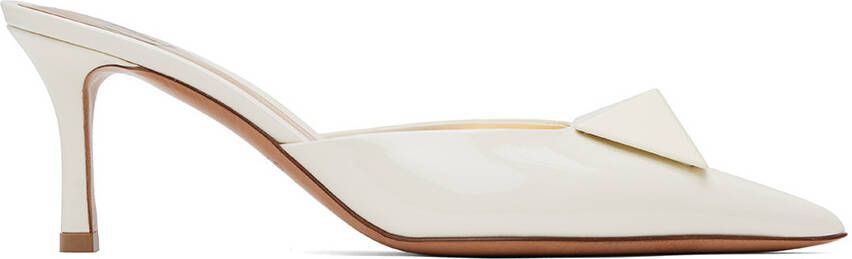 Valentino Garavani White One Stud Heels - Picture 4