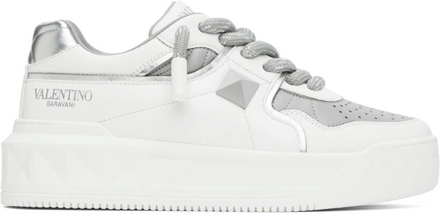 Valentino Garavani White One Stud Low-Top Sneakers - Picture 5