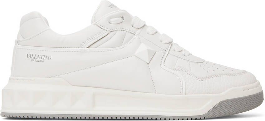 Valentino Garavani White One-Stud Sneakers - Picture 5