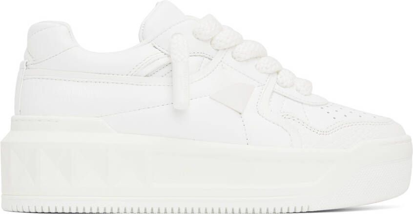 Valentino Garavani White One Stud Sneakers - Picture 5