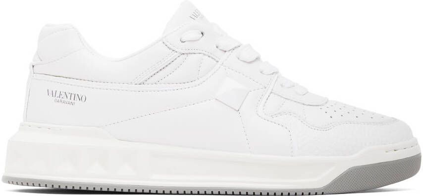 Valentino Garavani White One Stud Sneakers - Picture 5