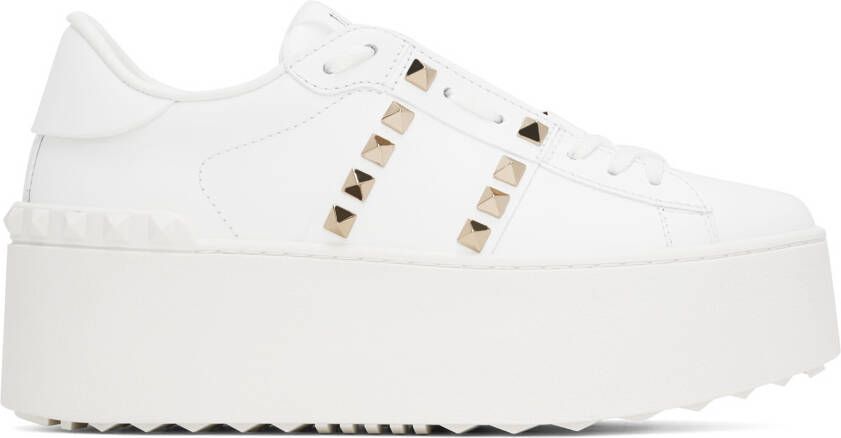 Valentino Garavani White Rockstud Untitled Flatform Sneakers - Picture 5