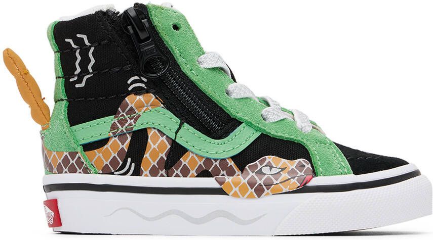 Vans Baby Black & Green Snake Sk8-Hi Sneakers