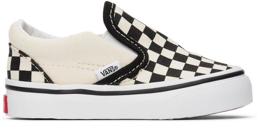 Vans Baby Black & Off-White Classic Slip-On Sneakers - Picture 4