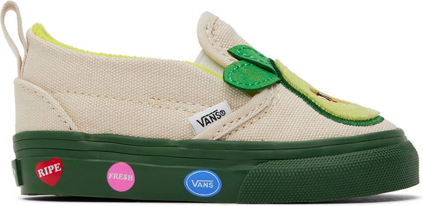 Vans Baby Off-White Slip-On V Cado Sneakers - Picture 4