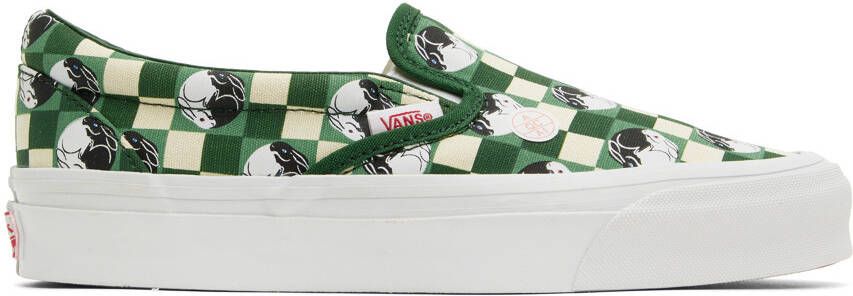 Vans Green & Off-White BILLY's TOKYO Edition OG Classic Slip-On Sneakers - Picture 5